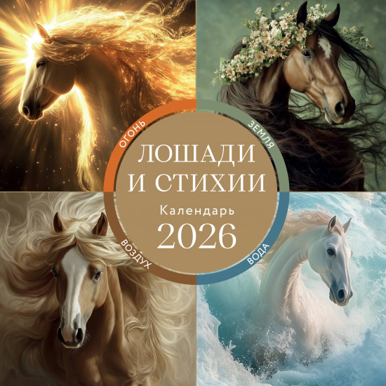 Календарь настенный на 2026 год «Лошади и стихии. Земля, воздух, вода, огонь»