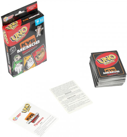 Игра карточная «UNO минута. Куб мемов»