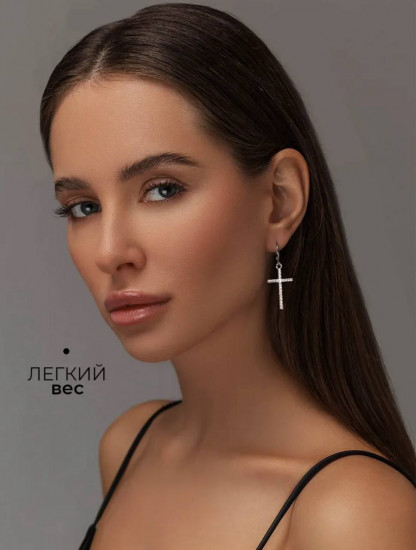 Серьги «Крестик»