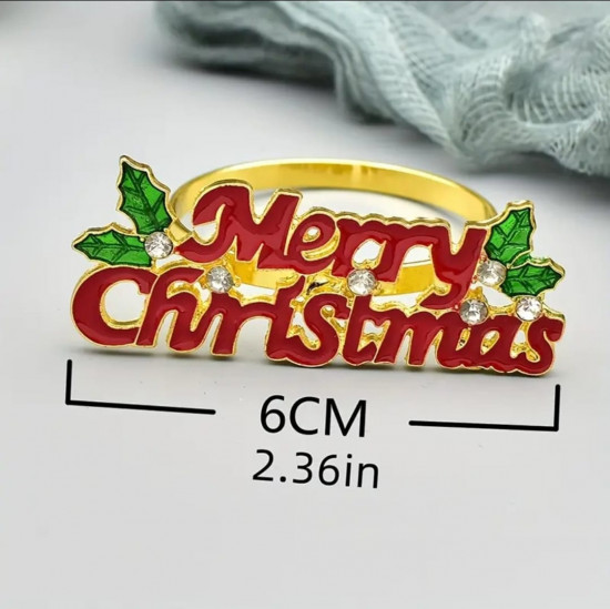 Набор колец на салфетки «Merry Christmas»