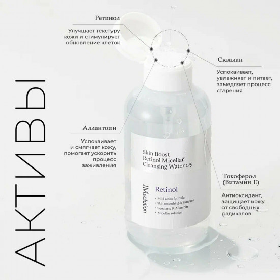 Мицеллярная вода с ретинолом «Skin Boost Micellar Cleansing Water»