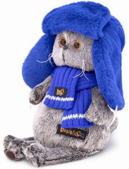 Игрушка мягкая «Басик в меховой шапке» - Фото 2