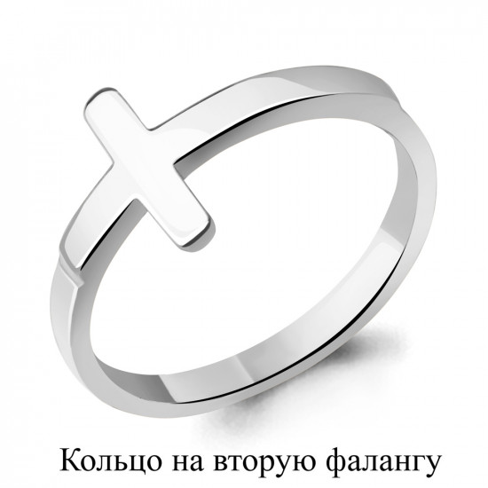 Кольцо на вторую фалангу из серебра