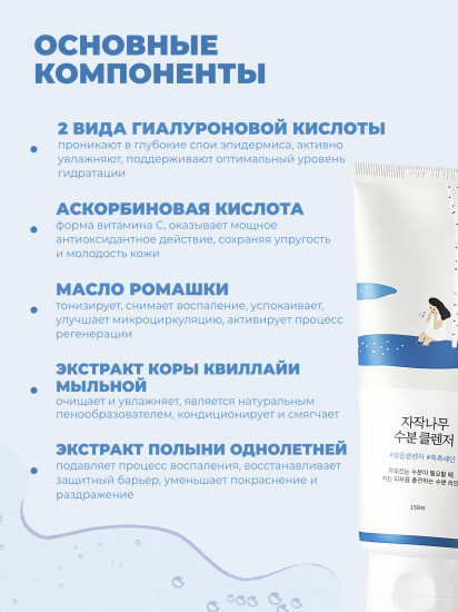Увлажняющий гель для умывания с березовым соком «Birch Juice Moisturizing Cleanser»