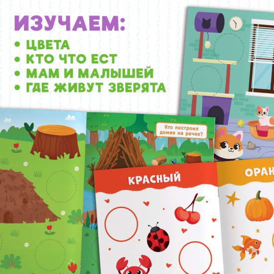 Набор книжек с наклейками «Большие кружочки»