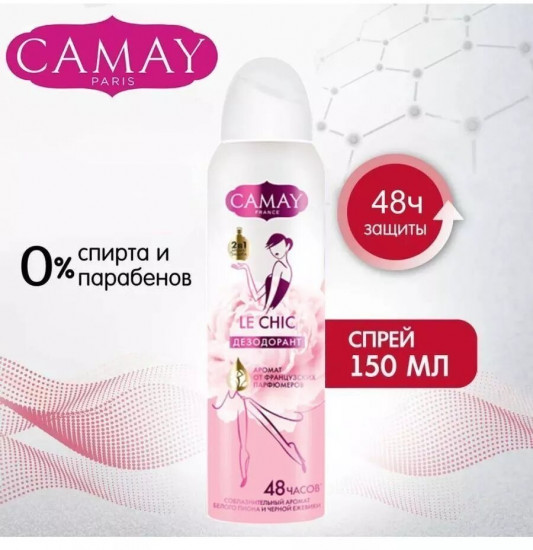 Дезодорант женский Le Chic «Белый пион и черная ежевика»