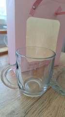 Стеклянная чашка с блюдцем - Фото 1