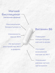 Магний хелат бисглицинат с витамином В6 - Фото 3
