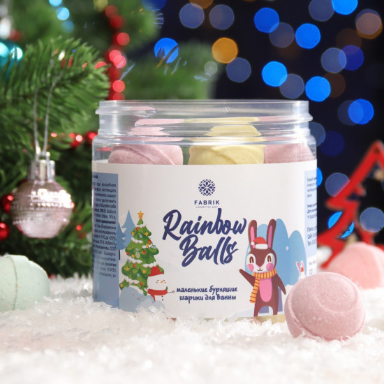 Подарочный набор бурлящих бомбочек для ванны «Rainbow balls»