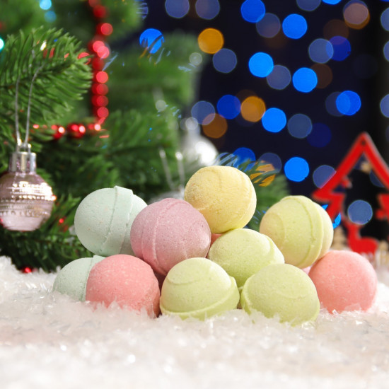 Подарочный набор бурлящих бомбочек для ванны «Rainbow balls»