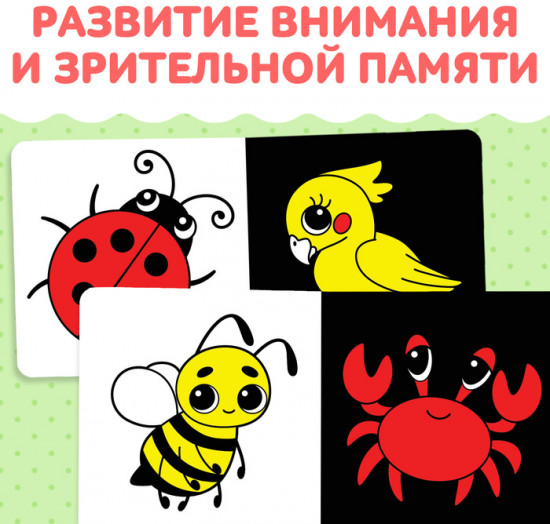 Картонная книга для новорожденных «Контрастные картинки»