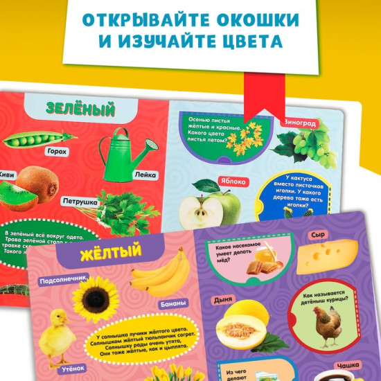 Книжка с окошками «Цвета»