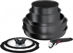 Набор посуды для приготовления с крышками и съемной ручкой «Ingenio Daily Chef Black» - Фото 19