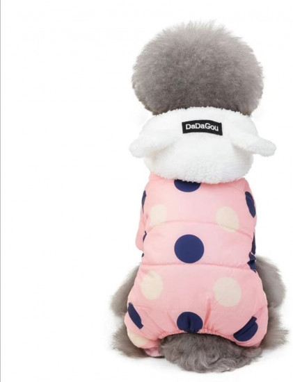 Зимний комбинезон с капюшоном для кошек и собак мелких и средних пород