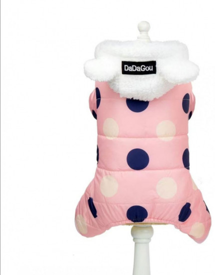 Зимний комбинезон с капюшоном для кошек и собак мелких и средних пород