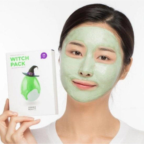 Набор масок с зелёным чаем успокаивающих глиняных «Zombie Beauty By Witch Pack»