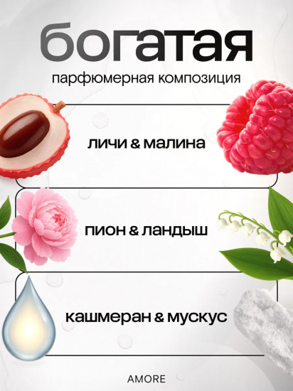 Крем для лица, пук и тела парфюмированный «Личи и малина»