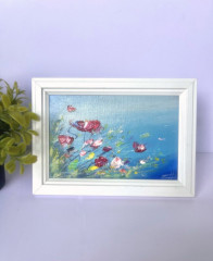 Картина-миниатюра маслом в раме «Ветер нежности» - Фото 4