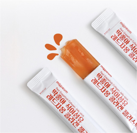 Коллаген желе-стик со вкусом грейпфрута «Red Grapefruit Collagen Jelly Stick»