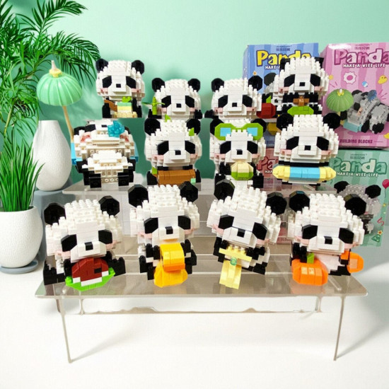 Конструктор пластиковый «Панда с подарком»