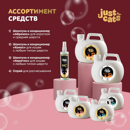 Шампунь для кошек восстанавливающий «Keratin»