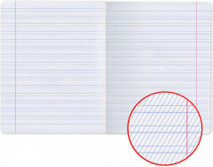 Тетрадь для прописей в частую косую линейку - Фото 1