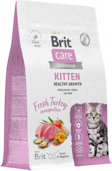 Сухой корм для котят с индейкой «Kitten Healthy Growth»