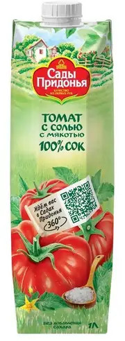 Сок восстановленный с мякотью «Томатный с солью»