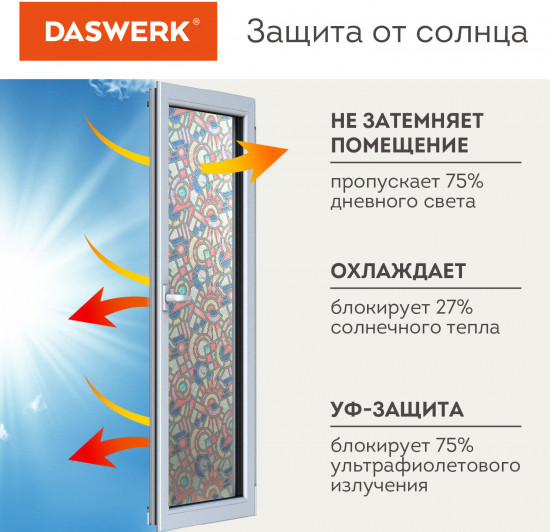 Пленка на окно самоклеящаяся «Абстракт»