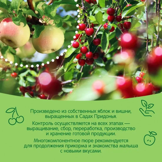 Пюре «Яблоко-вишня»