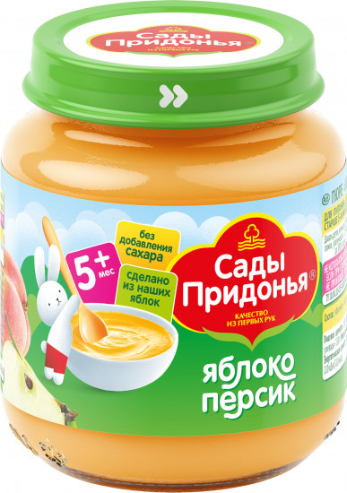 Пюре «Яблоко-персик»