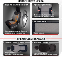 Чехол сиденья с подогревом - Фото 2