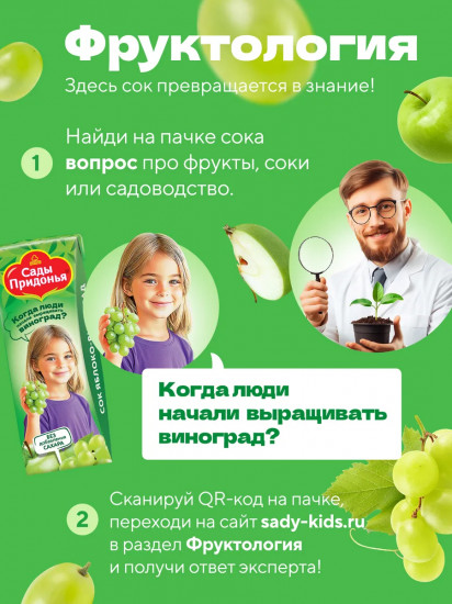 Сок осветлённый «Яблоко-виноград»