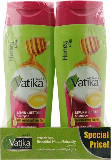 Vatika Naturals Набор шампуней для восстановления и исцеления волос «Мед и яйцо. Honey And Egg»