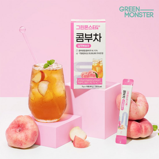 Детокс-напиток со вкусом персика «Kombucha Flat Peach»