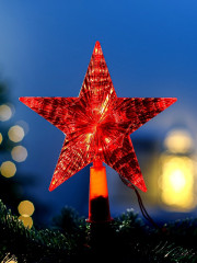 Верхушка на елку светодиодная «Звезда красная» - Фото 4