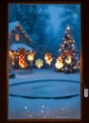  Наклейка на окно светодиодная «Новогоднее настроение» - Фото 3