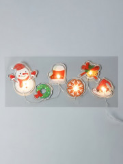  Наклейка на окно светодиодная «Новогодние забавы» - Фото 4