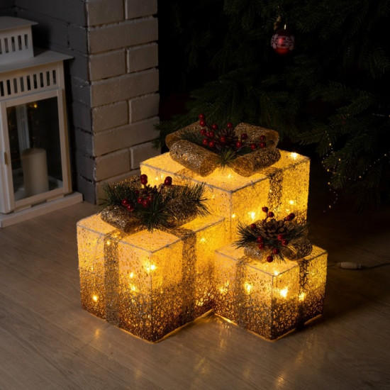 Фигура светодиодная «Бежевые подарки»