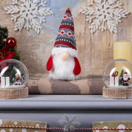 Фигура светодиодная «Гном в колпаке с узорами»