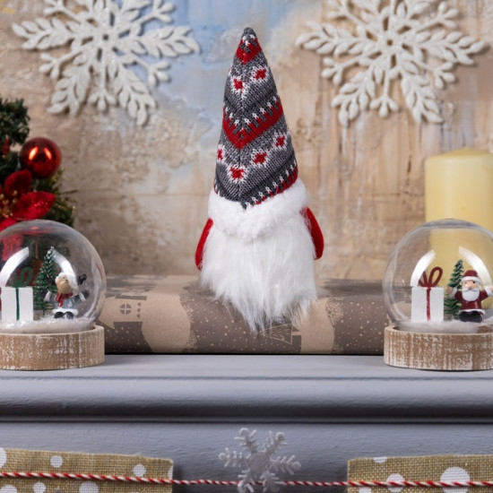 Фигура светодиодная «Гном в колпаке с узорами»