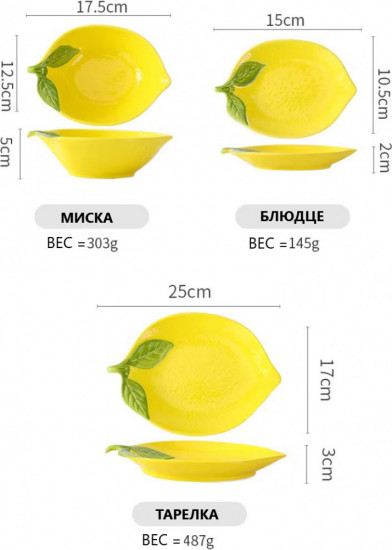 Набор посуды «Лимоны»