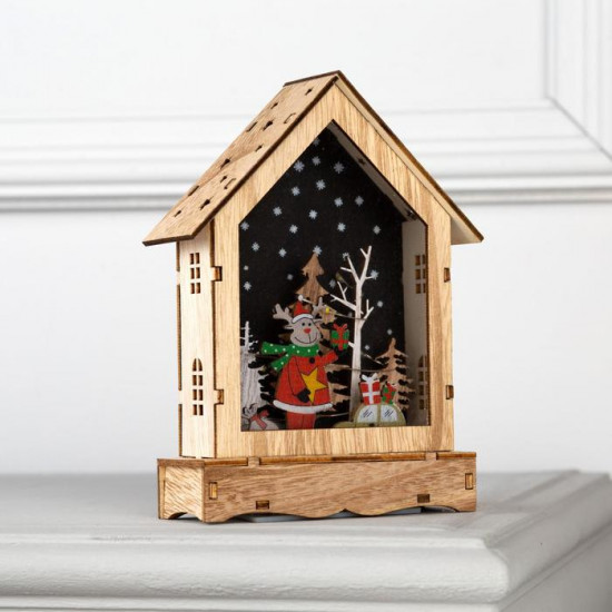 Фигура светодиодная «Дом с оленем»