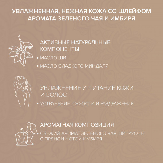 Лосьон для тела «Имбирь, зеленый чай»