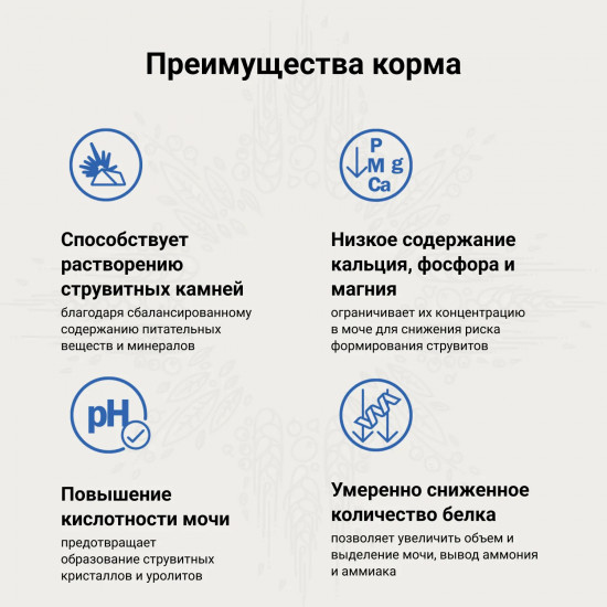 Сухой корм для растворения струвитных камней у кошек «Urinary Care»