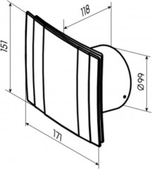 Дизайнерский вытяжной вентилятор Ametist 100 - Фото 4