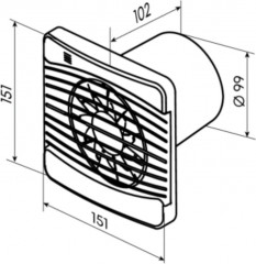 Вытяжной вентилятор Oniks 100 - Фото 4