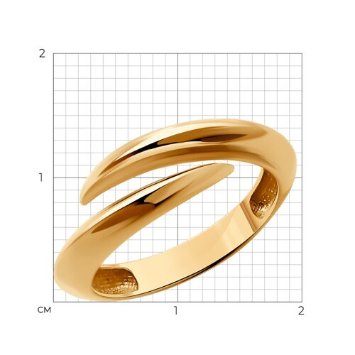 Кольцо из золочёного серебра