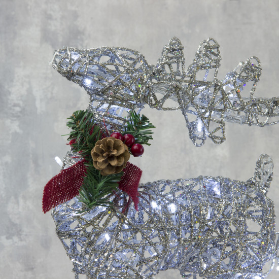 Фигура светодиодная «Олень с санями»