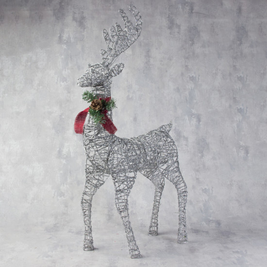Фигура светодиодная «Олень серебристый»